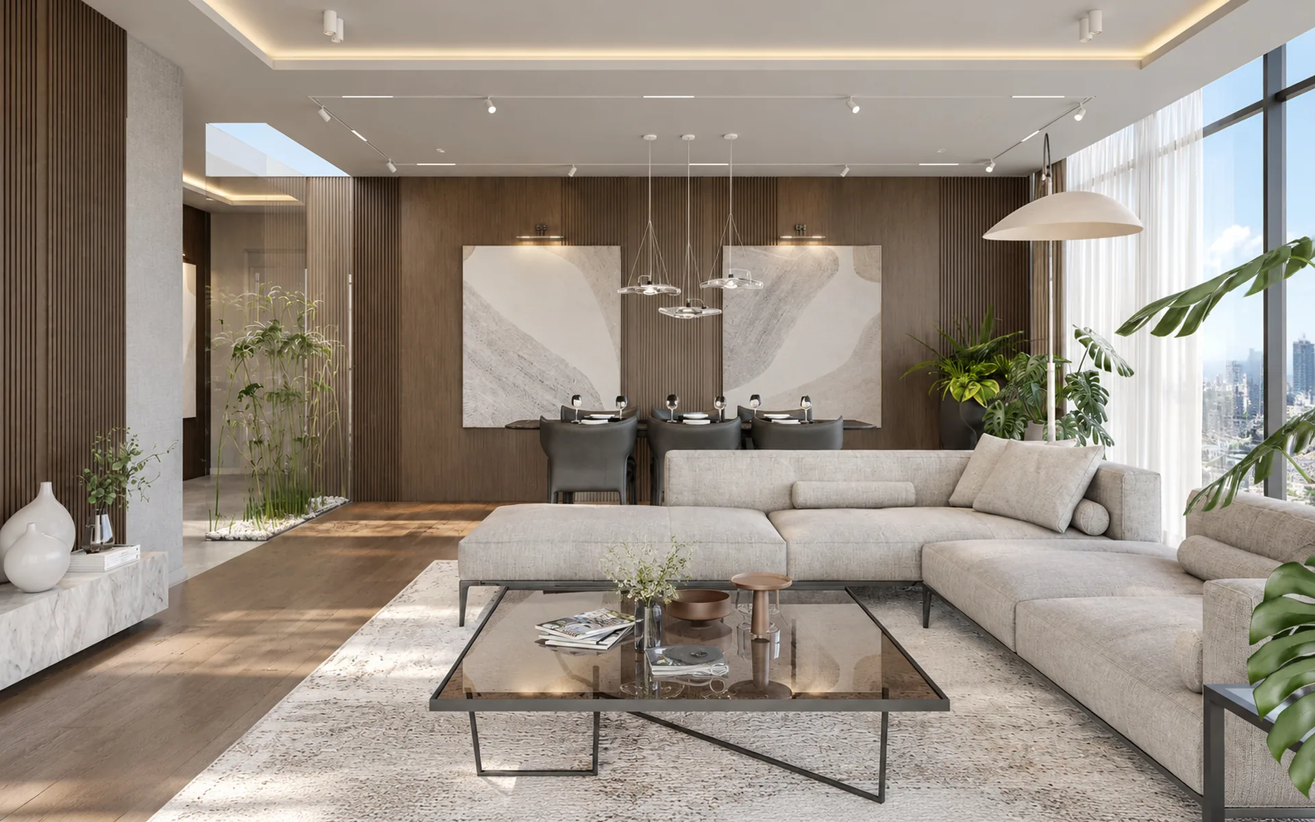 Başka Ankara örnek daire açık plan salon yemek alanı